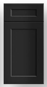 Black Shaker door