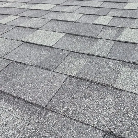 Gray composite shingle roofing