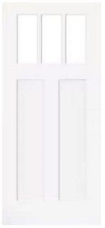 White Craftsman door with three top lites