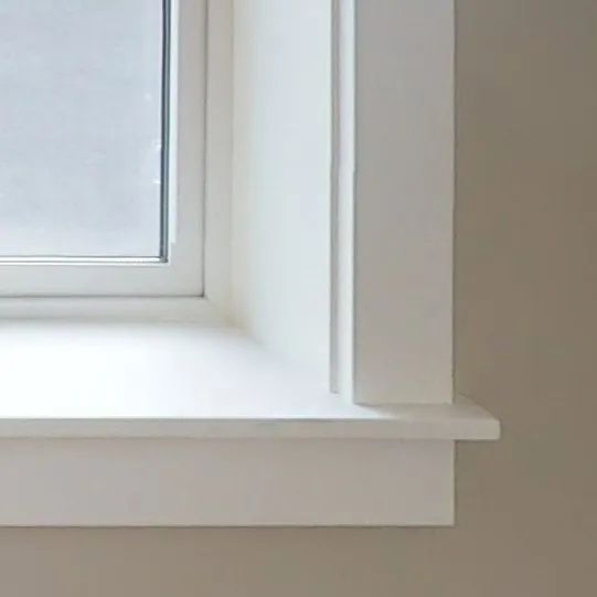Detailed MDF window trim
