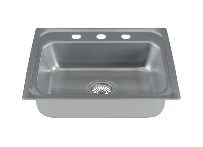 Stainless drop-in single sink