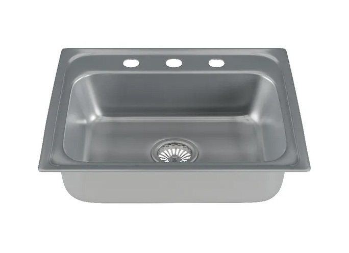 Stainless drop-in single sink