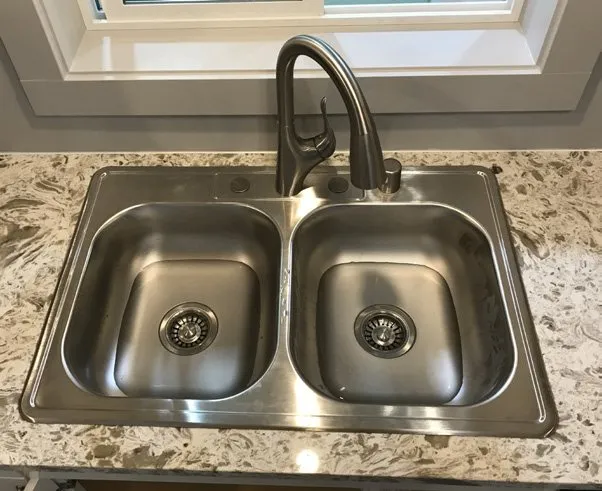 Stainless drop-in double sink