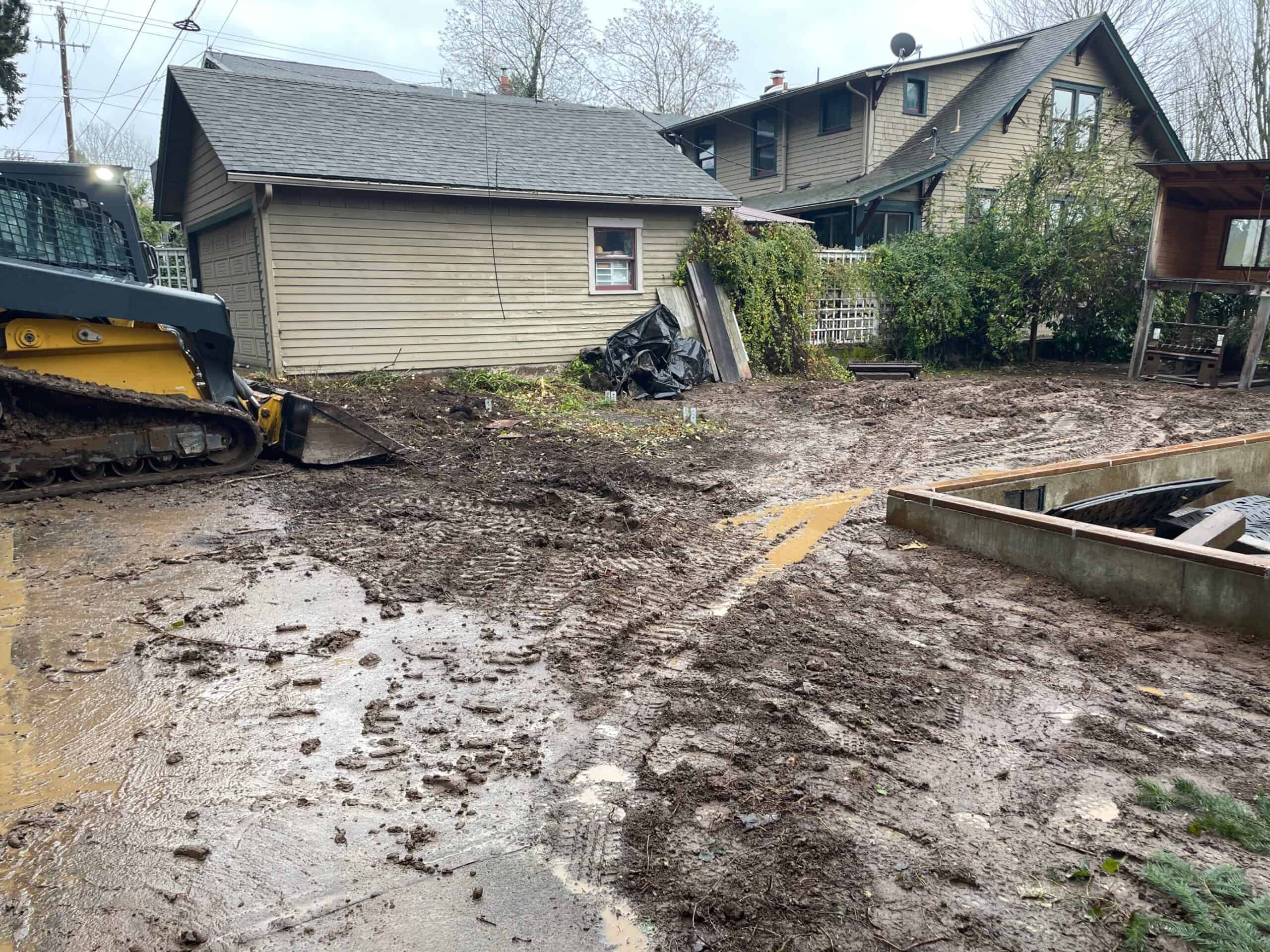 Excavation and site prep underway on a Wolf project lot