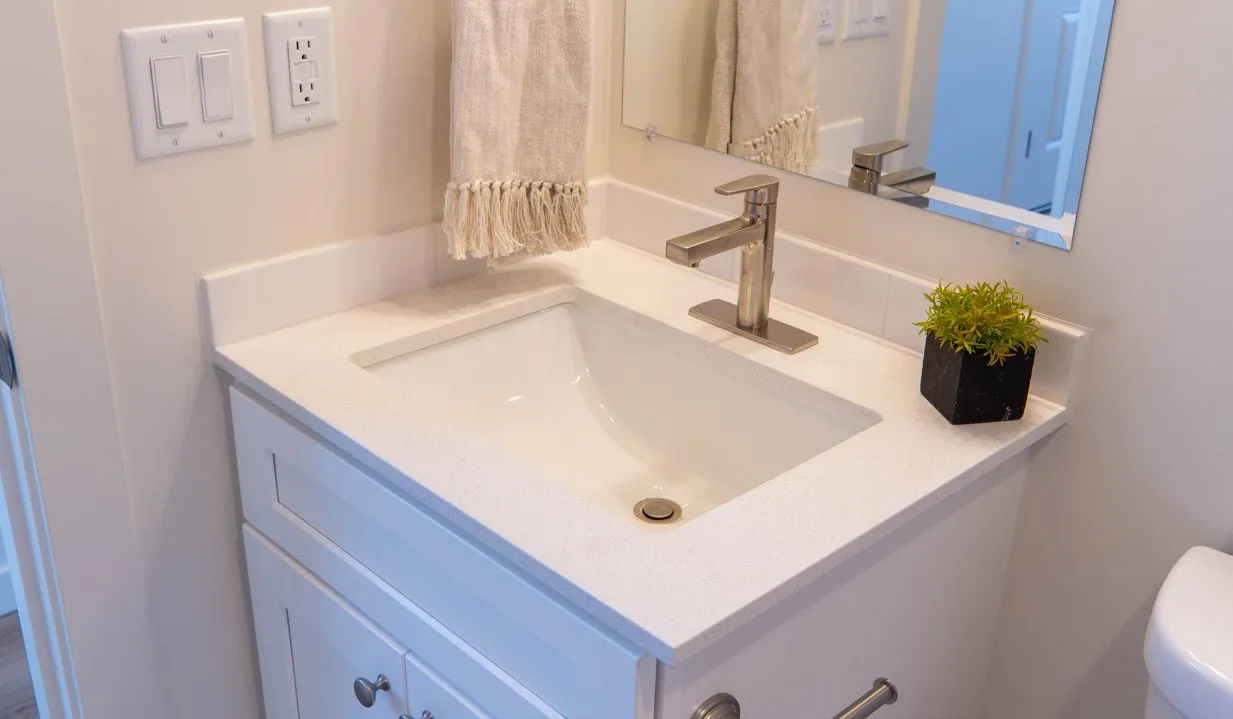 White Shaker bathroom vanity