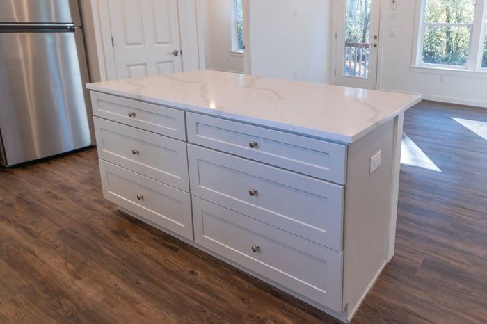 White kitchen island
