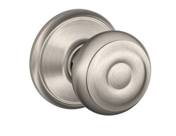 Brushed-nickel door knob