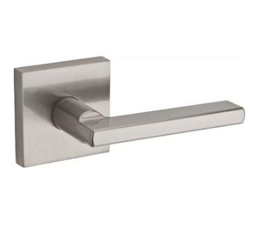 Brushed-nickel modern lever