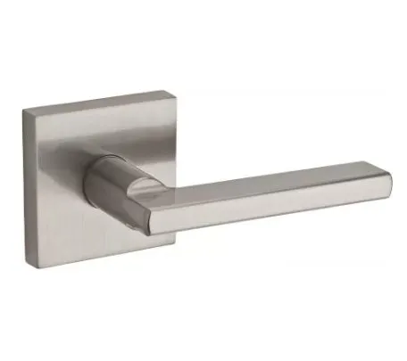 Brushed-nickel modern lever