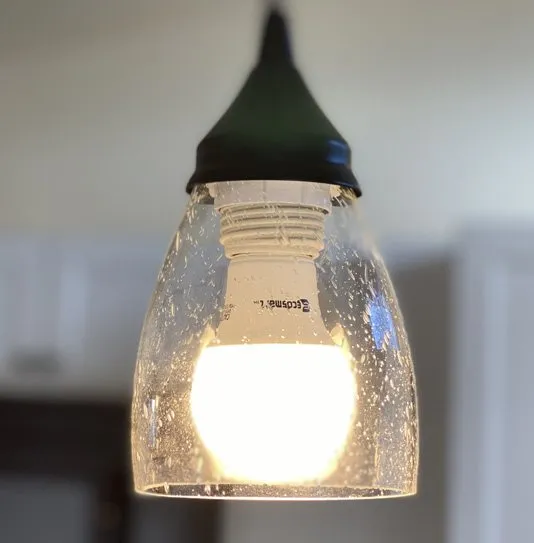 Glass pendant light