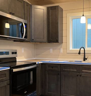 Kitchen with Oxford cinder cabinets