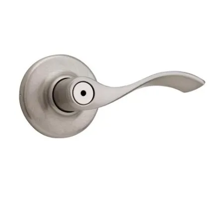 Brushed-nickel traditional lever