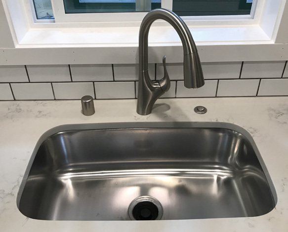 Stainless undermount single sink