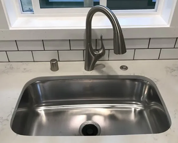 Stainless undermount single sink