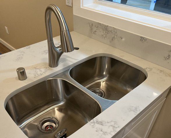 Stainless undermount double sink