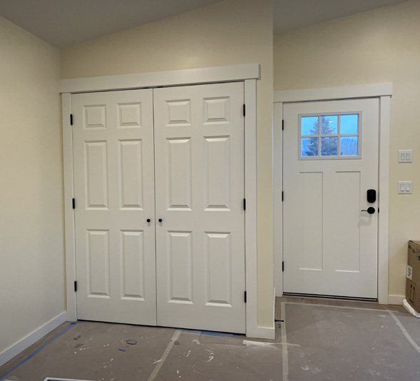 Utility closet with double doors