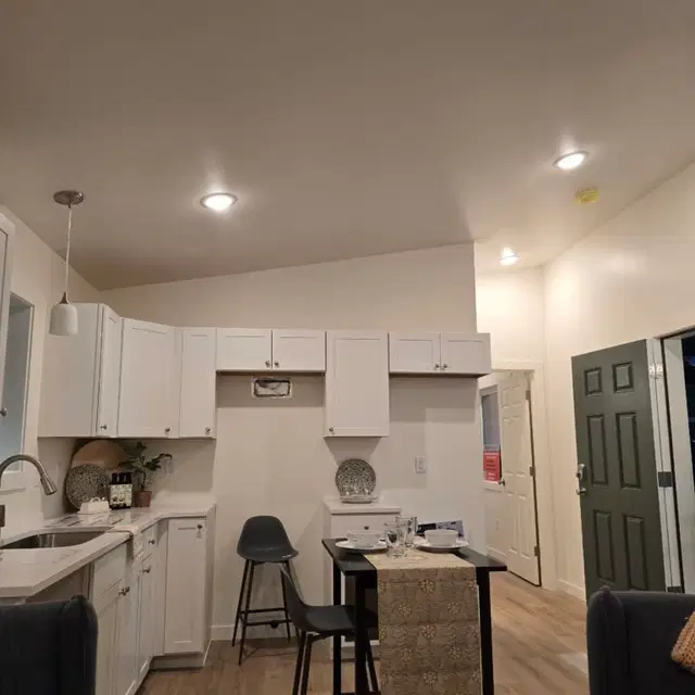 Kitchen in a Wolf Model E home.