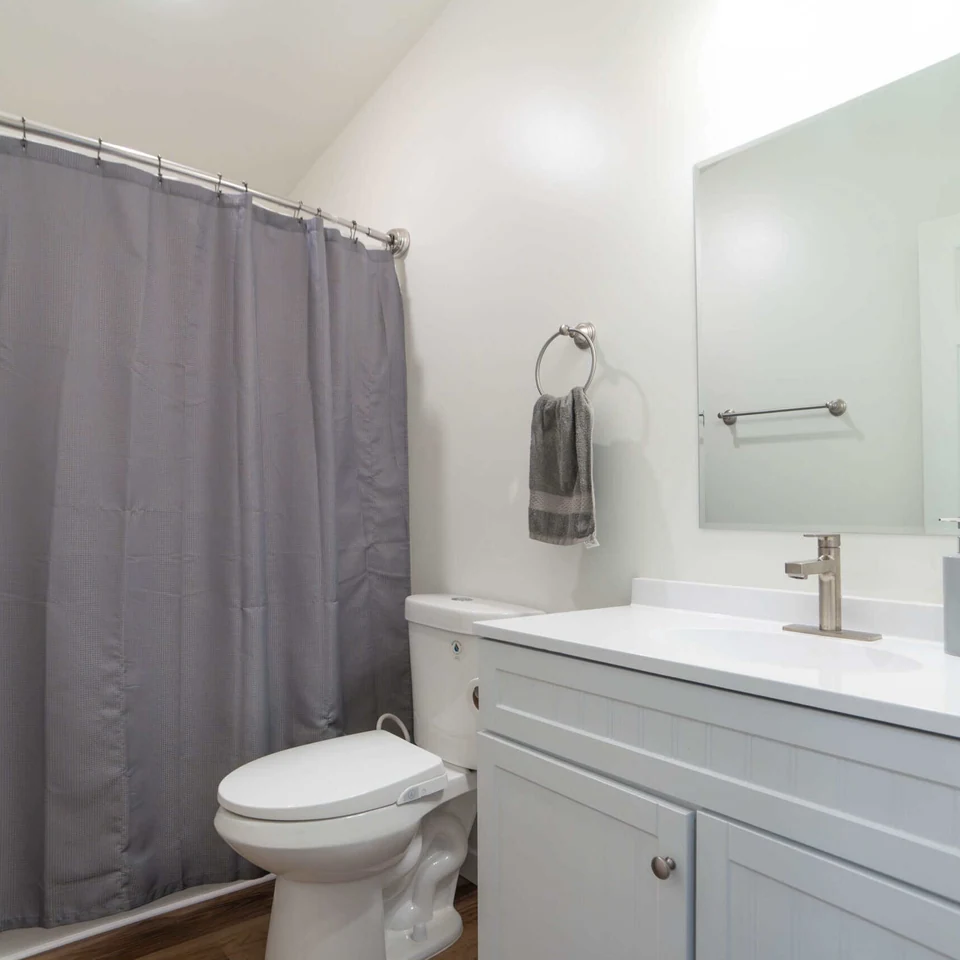 Bathroom in a Wolf Model F ADU