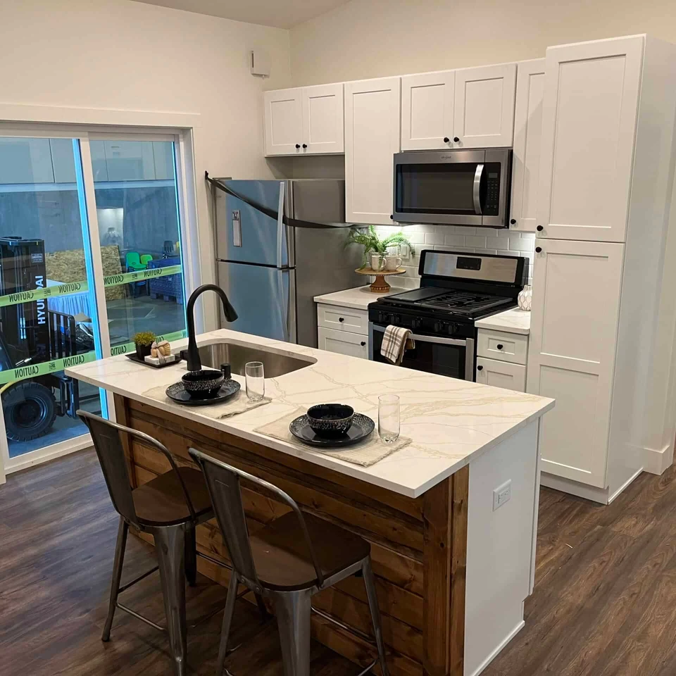 Island Kitchen in a Wolf Model E home