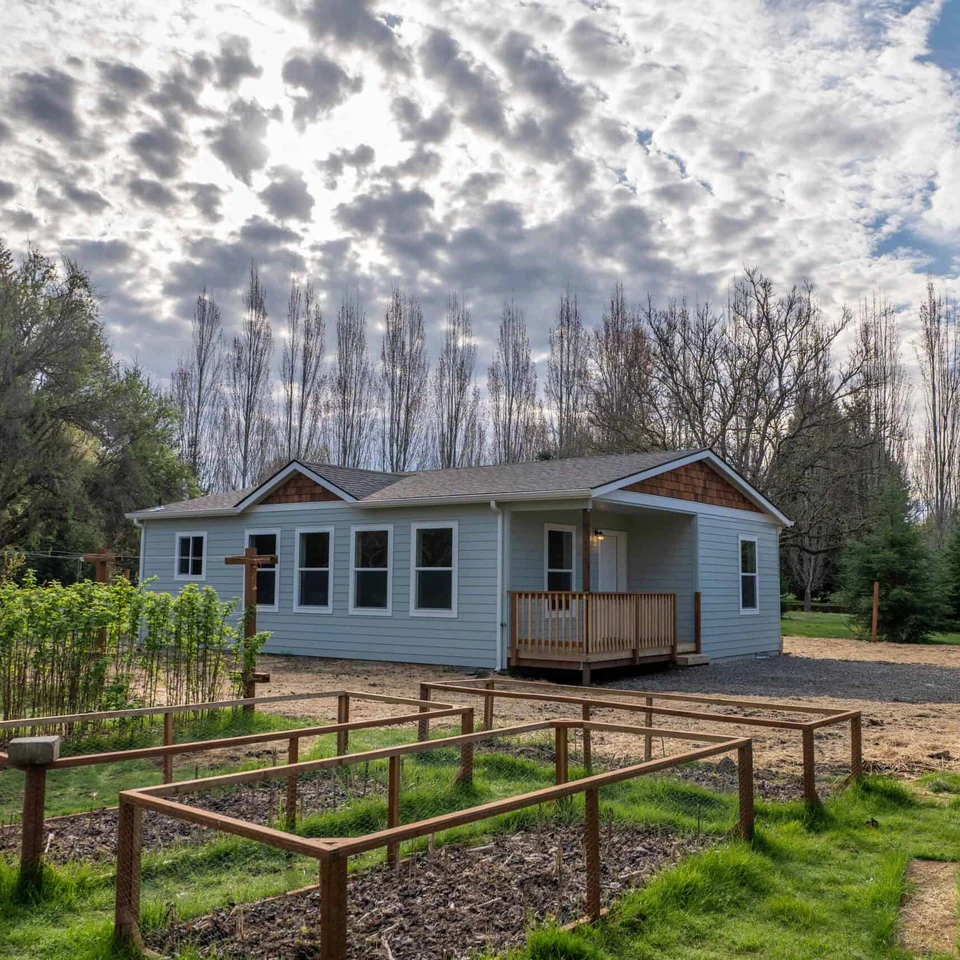 Model L Wolf Home with Covered Front Porch Deck