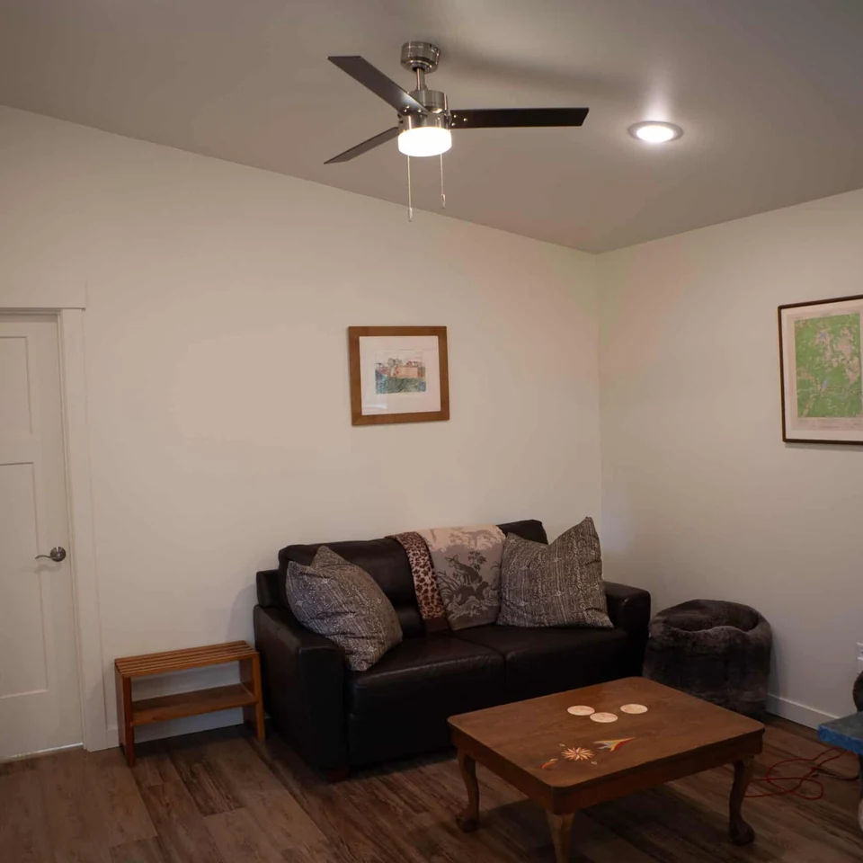 Living room area in a Wolf Model E ADU