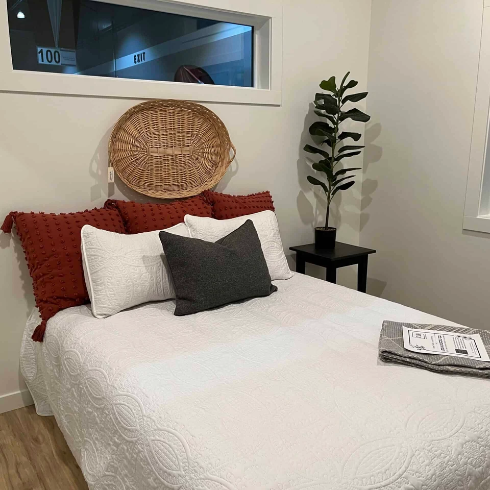 Main bedroom in a Wolf Model E home