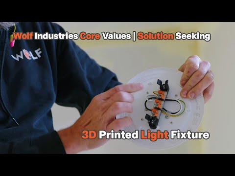 3D-printed light fixture for drywall testing