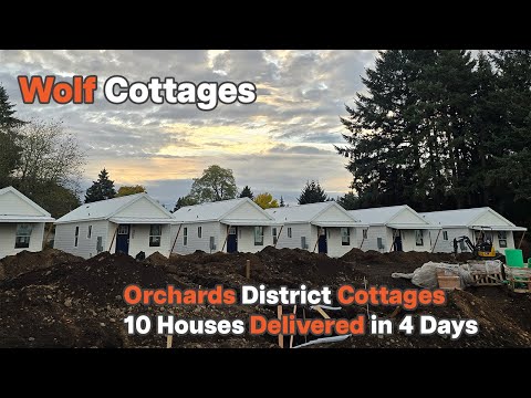 10 modular homes placed in 3 days (Orchards)