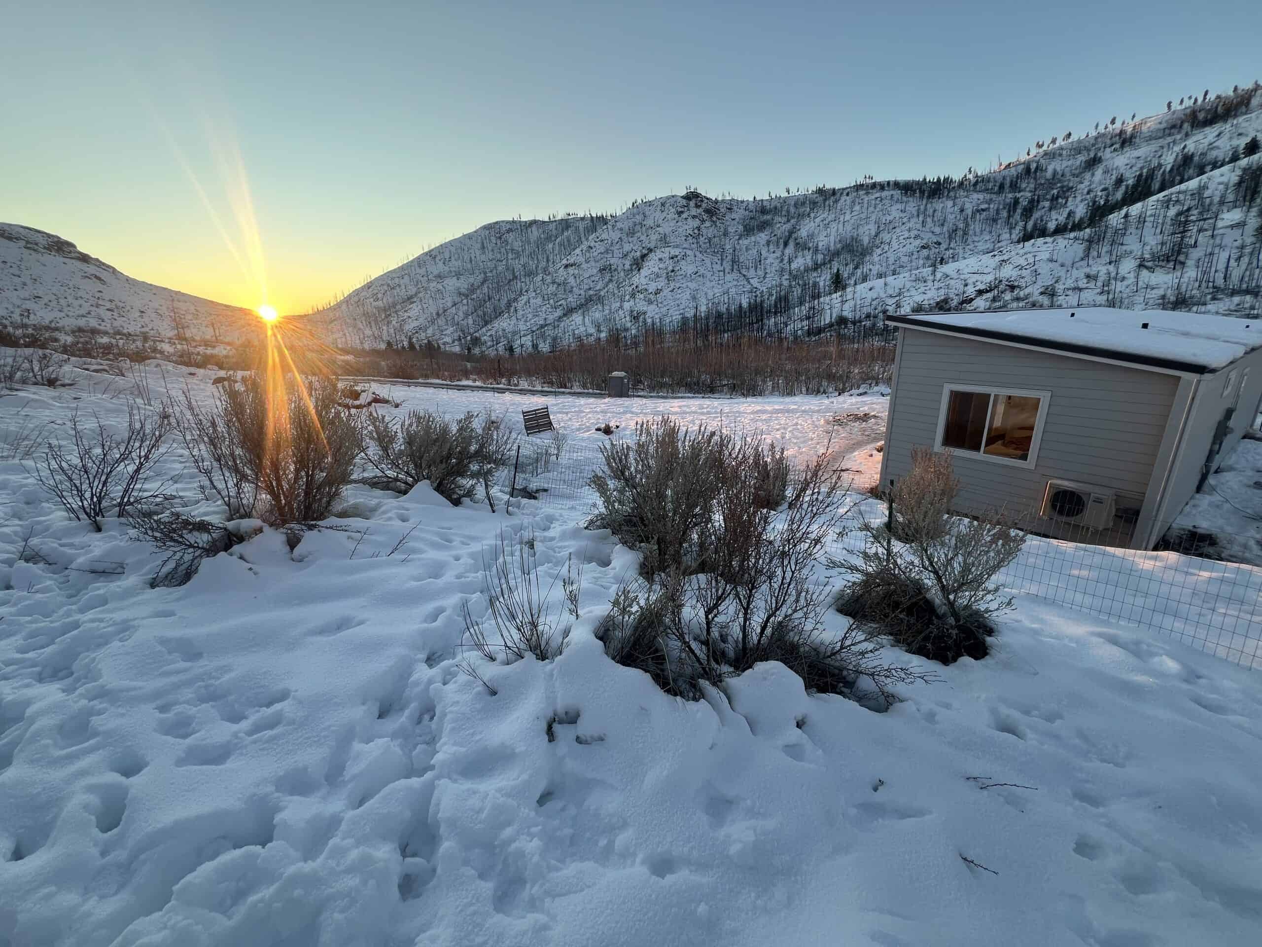 Wolf Model E Home in the snow.