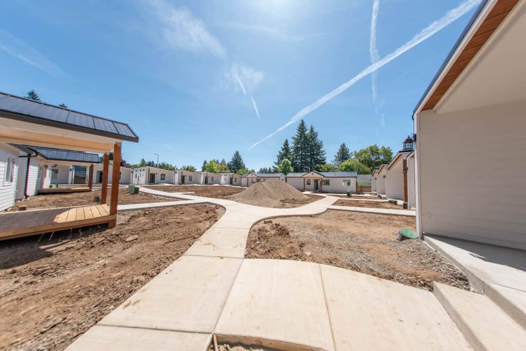 Wolf Model F and C homes in progress at Image District Cottages