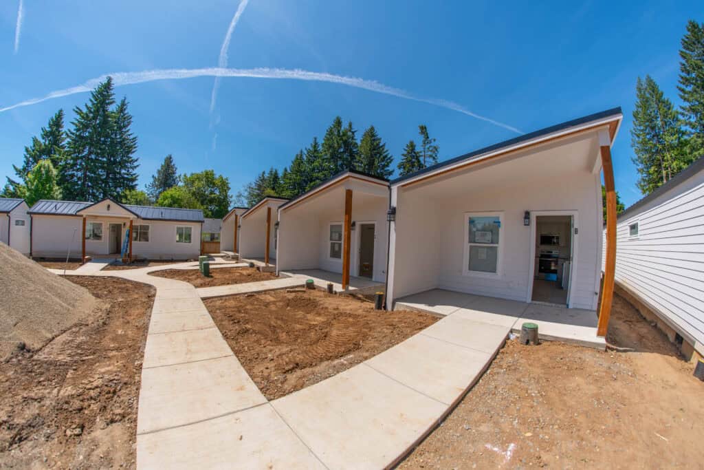 Wolf Model F and C homes in progress at Image District Cottages