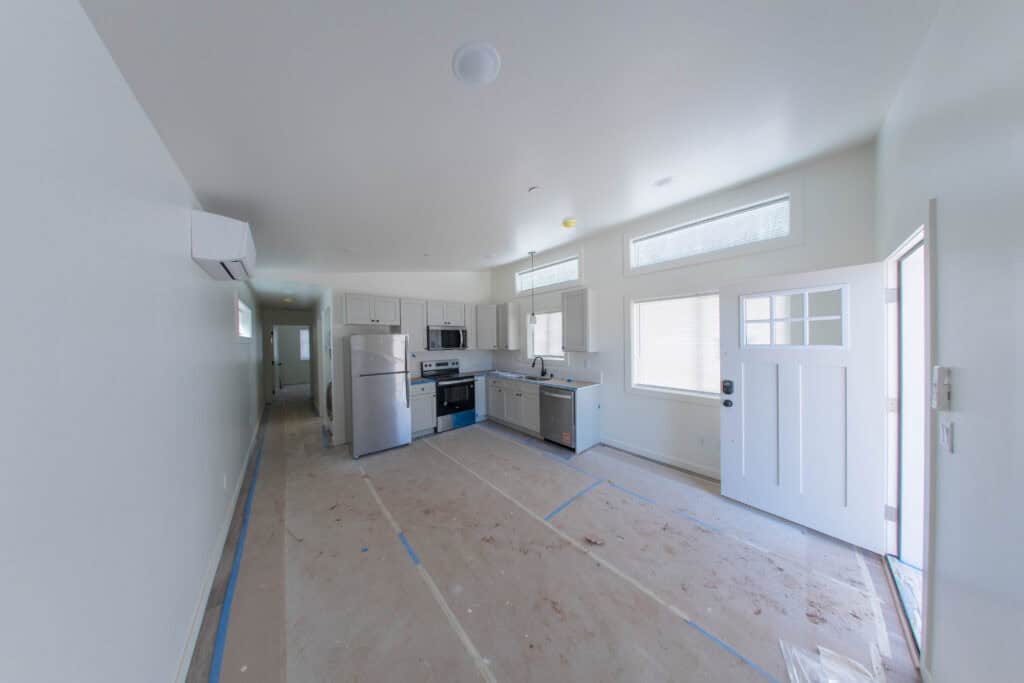 Wolf Model F kitchen in progress at Image District Cottages.