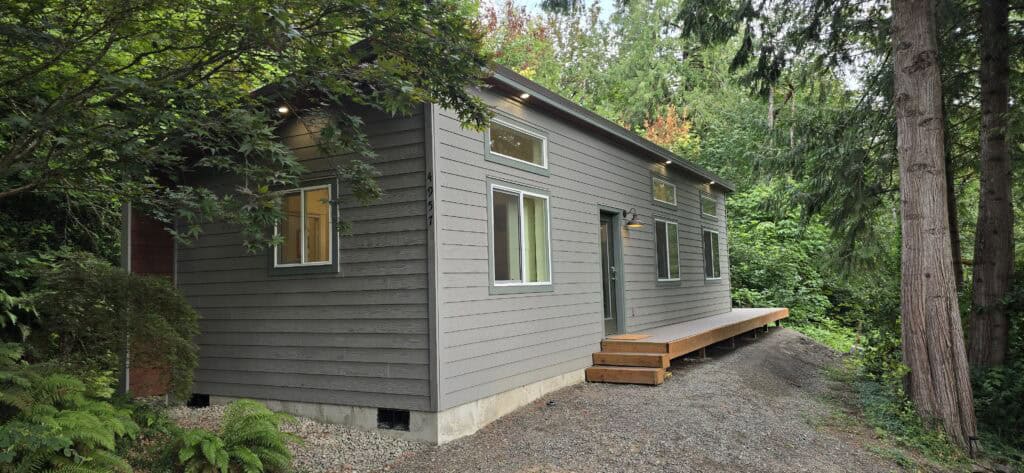 Wolf Model E modular home placed on site in Woodland WA. 