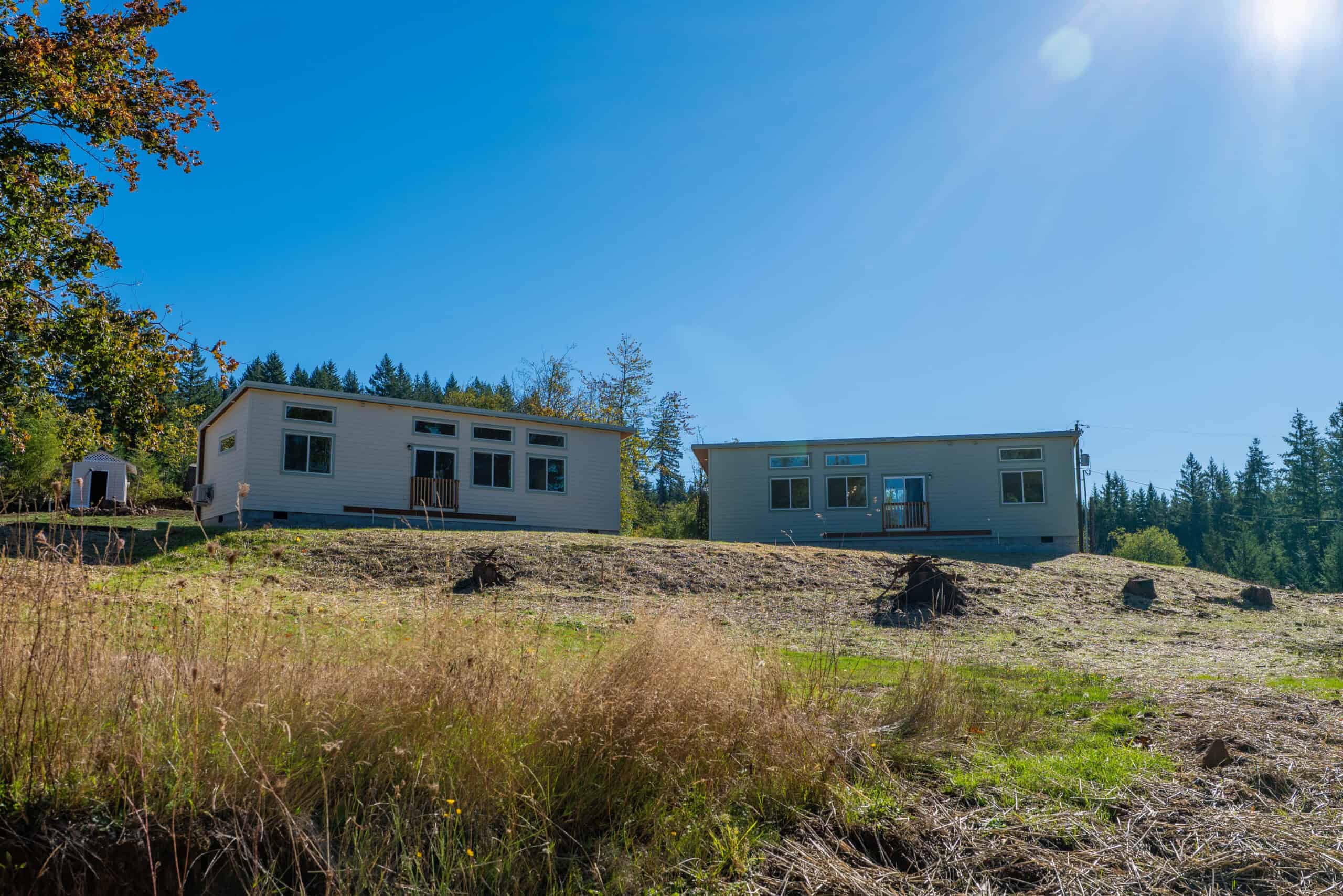 Two Wolf Model E homes on one property