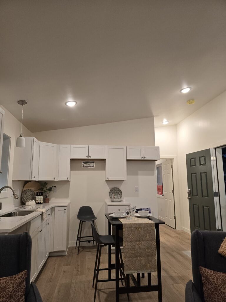 Kitchen in a Wolf Model E home.
