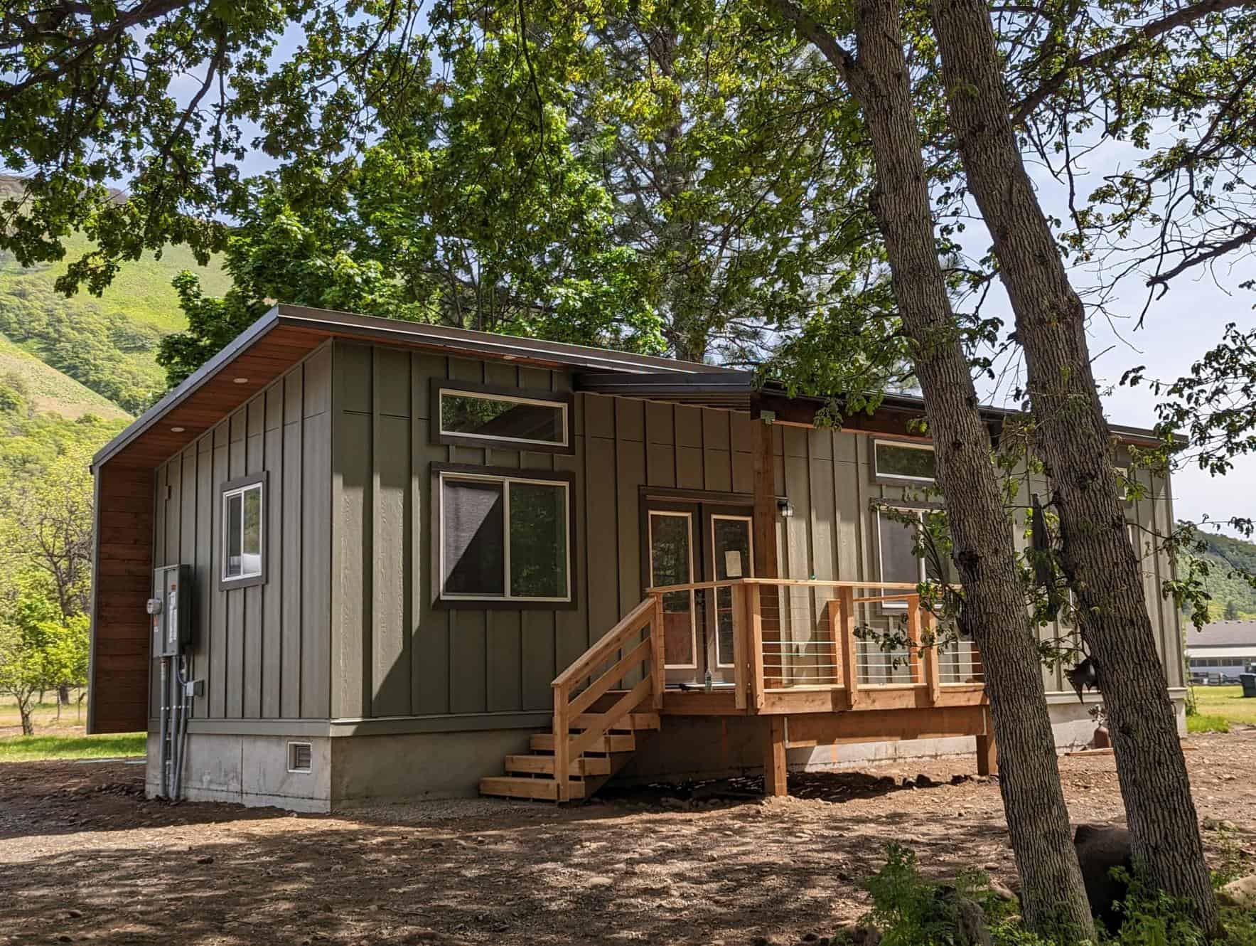 Light brown Wolf Model E cabin.