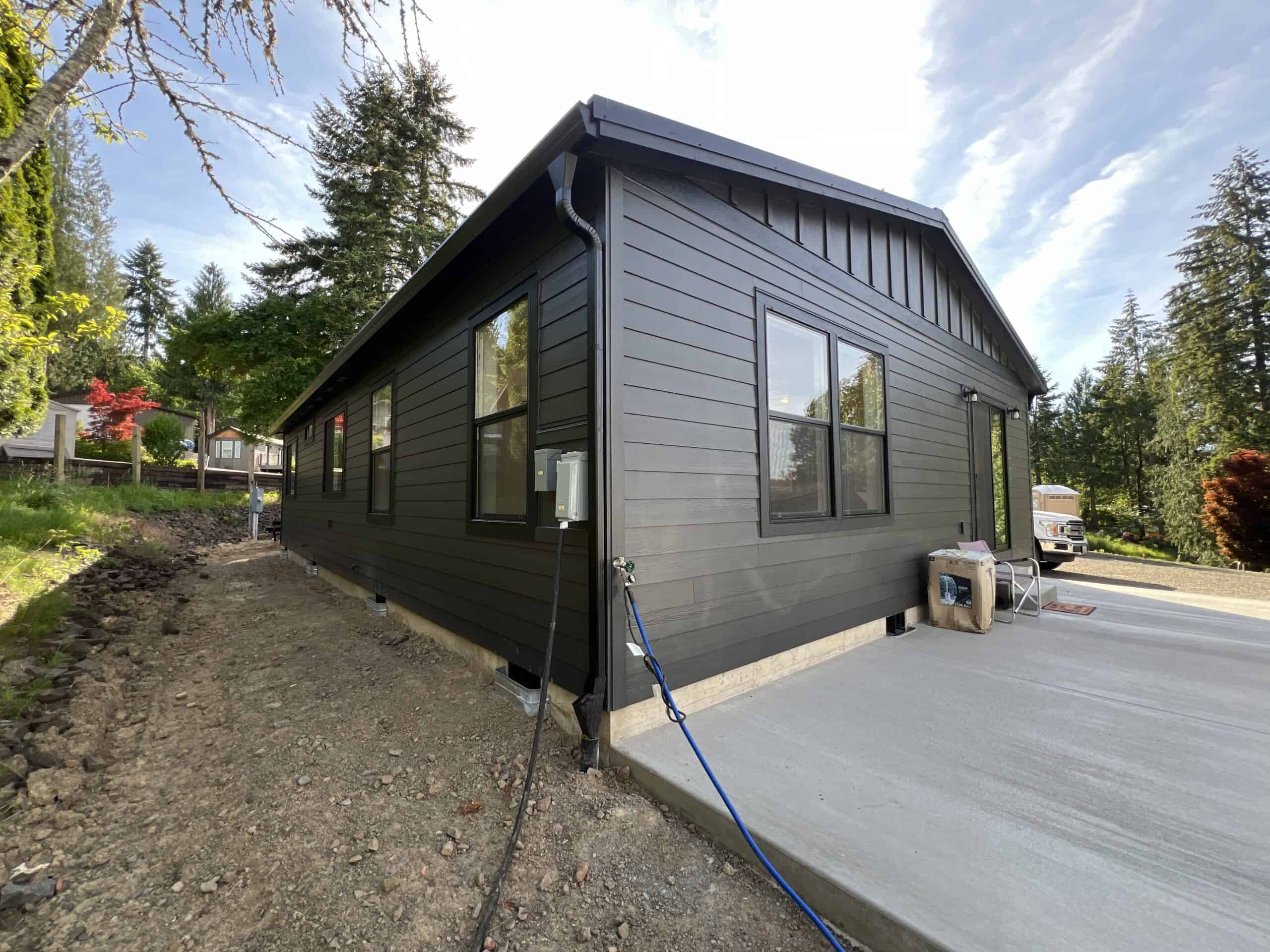 Black Wolf Model I modular home Mossy Rock WA.